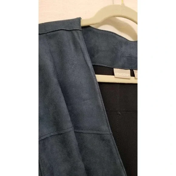 New with tags women's Chico's 1 soft blue suede like - Picture 4 of 8